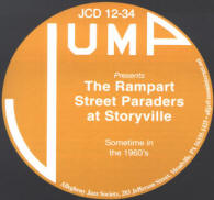 Rampart Street Paraders at Storyville CD Cover