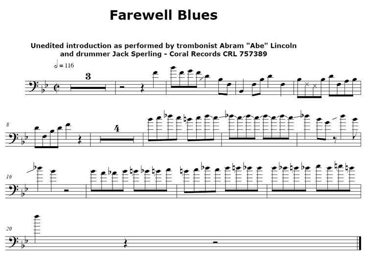 Farewell Blues Abe Lincoln Intro